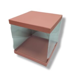 Caja en cámara de acetato cuadrada